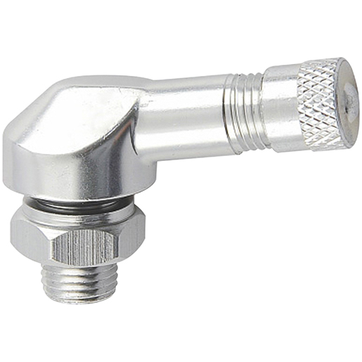 Valvola angolare 90° in alluminio per pneumatici tubeless moto