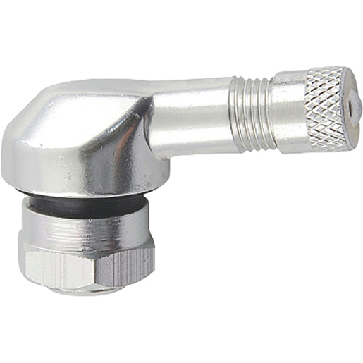 Valvola angolare 90° in alluminio per tubeless moto Ø foro 11,3 mm Valvola angolare 90° in alluminio per tubeless moto Ø foro 11,3 mm