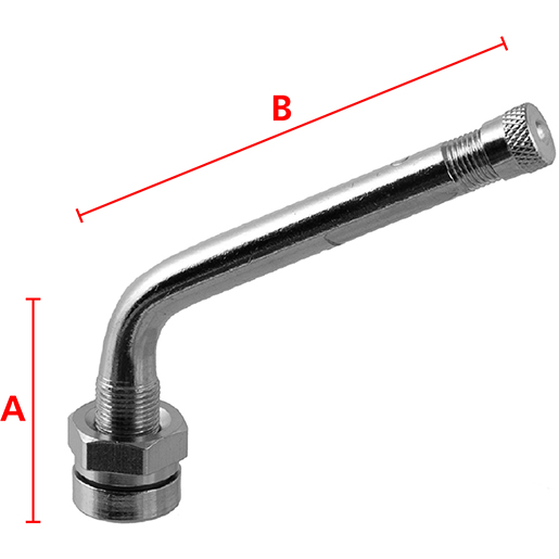 Valvola TR545D per tubeless autocarri con cerchi in lega Disegno tecnico di Valvola TR545D per tubeless autocarri con cerchi in lega 100