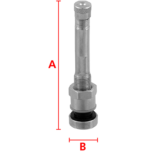 Valvola 70MS per tubeless autocarri con cerchi in lega Disegno tecnico di Valvola 70MS per tubeless autocarri con cerchi in lega 100