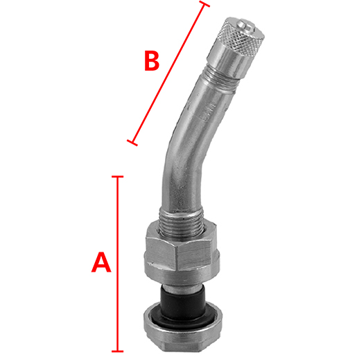 Valvola 70MS-27 per tubeless autocarri con cerchi in lega Disegno tecnico di Valvola 70MS-27 per tubeless autocarri con cerchi in lega 100