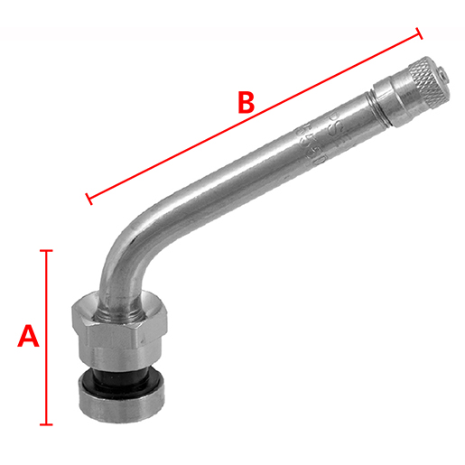 Valvola TR555D per tubeless autocarri con cerchi in lega Disegno tecnico di Valvola TR555D per tubeless autocarri con cerchi in lega 100