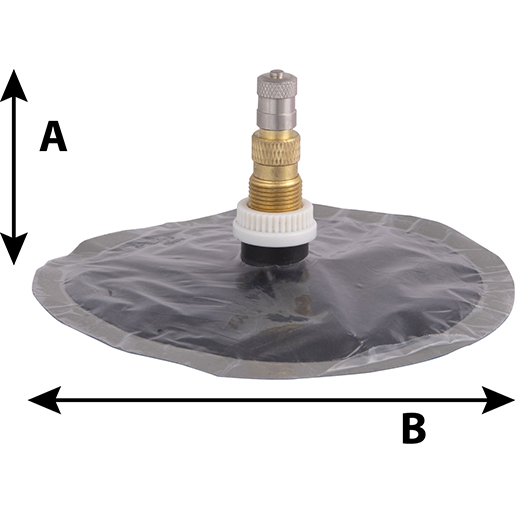 Base autovulcanizzante valvola TR218A per pneumatici autocarri Disegno tecnico di Base autovulcanizzante valvola TR218A per pneumatici autocarri 100
