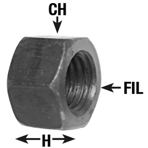 Dado per colonnette 682-697 18x2,5 CH27 alto Disegno tecnico di Dado per colonnette 682-697 18x2,5 CH27 alto 100