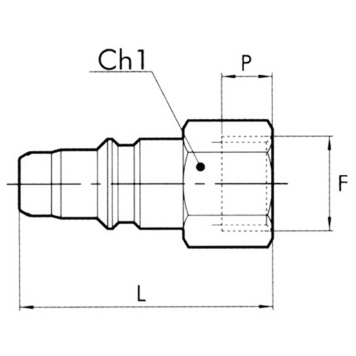 Technische Zeichnung von Automatische Schnellkupplung - METAL WORK Serie 200 (STANDARD) 100
