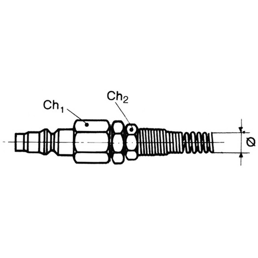 Technische Zeichnung von Automatische Schnellkupplung mit Kugelanschluss METAL WORK Serie 300 (Gigant) 100