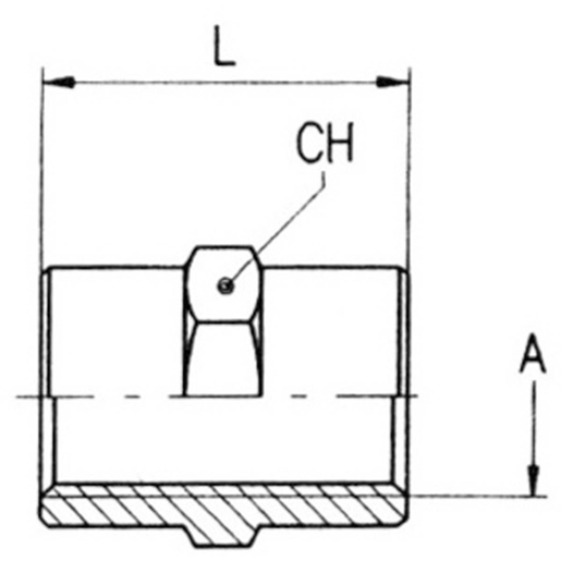 Dessin technique de Manchon femelle/femelle 100