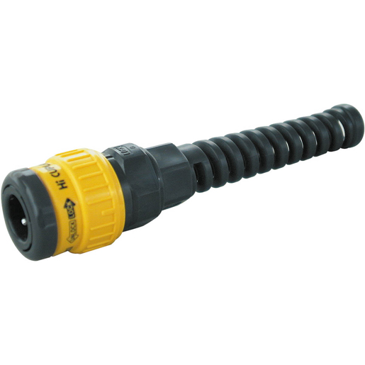 Kunststoffkupplung mit Ventil und Spirale