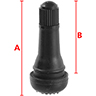 Dessin technique de Valve en caoutchouc SNAP-IN TR413 pour jantes tubeless 100