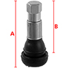 Dessin technique de Valve SNAP-IN complète TR413 pour pneus tubeless auto 100