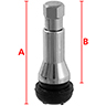 Dessin technique de Valve SNAP-IN complète TR414 pour pneus tubeless auto 100