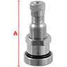 Valve SNAP-IN complète chromée pour pneus tubeless auto Dessin technique de Valve SNAP-IN complète chromée pour pneus tubeless auto 100