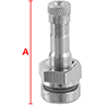 Valve TR542 pour pneus tubeless de camions avec jantes en alliage Dessin technique de Valve TR542 pour pneus tubeless de camions avec jantes en alliage 105