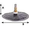 Dessin technique de Base autovulcanisante valve TR218A pour pneus de camions 100