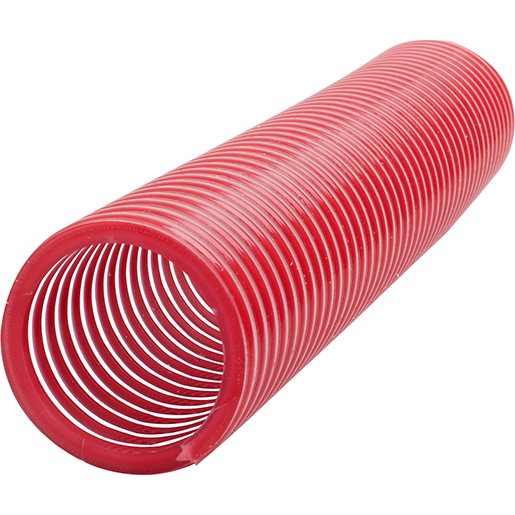 Transparenter PVC-Schlauch mit (roter) Verstärkungsspirale aus starrem PVC für Lebensmittel