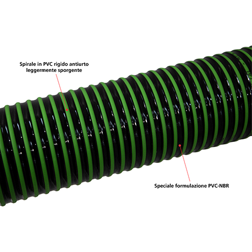PVC-ABFALL-ABSAUGSCHLAUCH 80MM 50M SPEZ Detail von PVC-ABFALL-ABSAUGSCHLAUCH 80MM 50M SPEZ 305