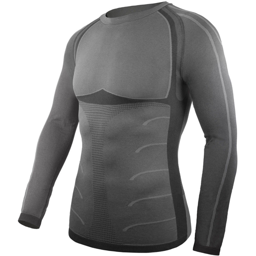 T-shirt tecnica nera maniche lunghe