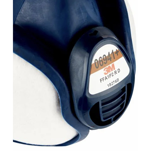 Detalle de Media máscara reutilizable sin mantenimiento, filtros. 3M 305