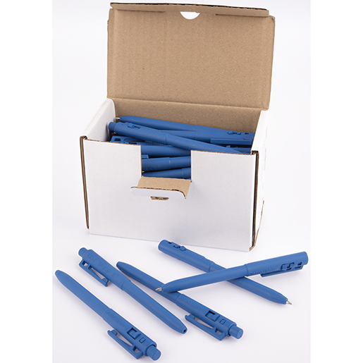 Inhalt der Blauer Stift mit Clip, der vom Metalldetektor erkannt wird, 50 Stück 200