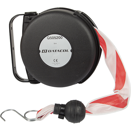 ENROULEUR DE SANGLE ROUGE/BLANC 8 M