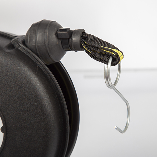 Détail de ENROULEUR DE SANGLE JAUNE/NOIR 8 M 300