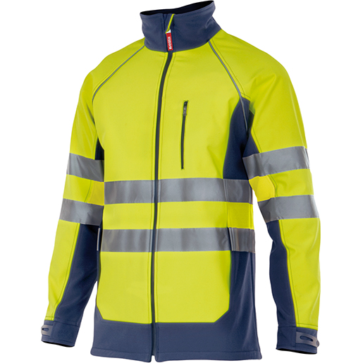 SOFTSHELLJACKE GELB/BLAU GR XL SOFTSHELLJACKE GELB/BLAU GR XL