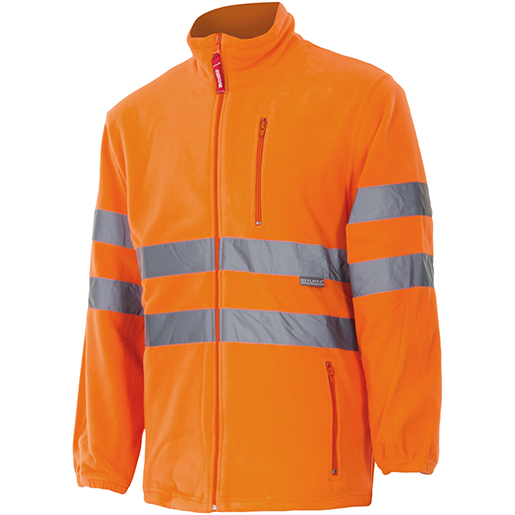 Pile full zip arancio