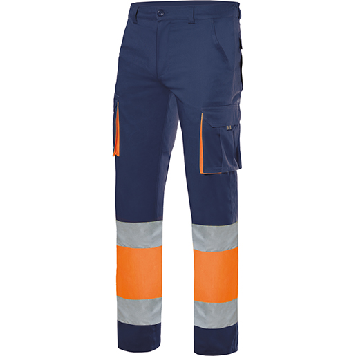 WARNSCHUTZHOSE SOMMER ORANGE/BLAU GR M WARNSCHUTZHOSE SOMMER ORANGE/BLAU GR M