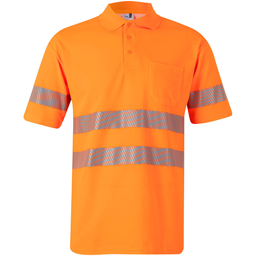 POLO HV ORANGE SEGMENTIERT GR XXL POLO HV ORANGE SEGMENTIERT GR XXL
