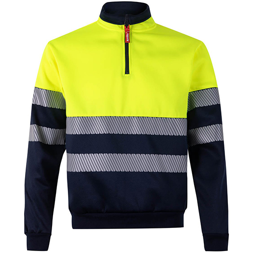 ZIP-SWEATSHIRT M/SEG. HS GELB/BLAU GR XL ZIP-SWEATSHIRT M/SEG. HS GELB/BLAU GR XL