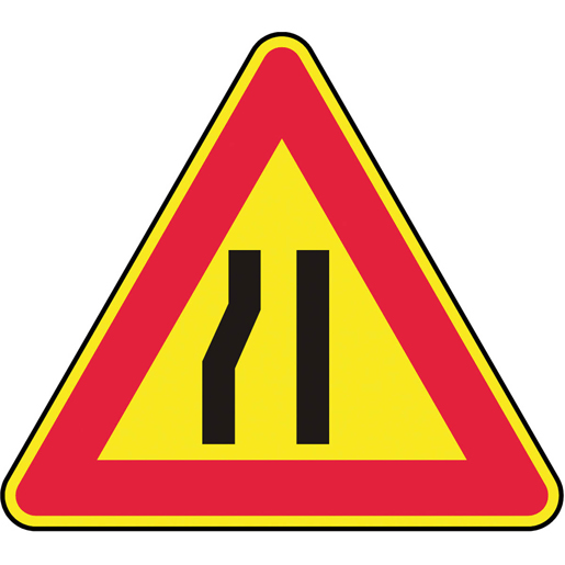 3eck Schild Engpass LI 90 cm