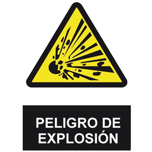 Señalización de peligro de aluminio