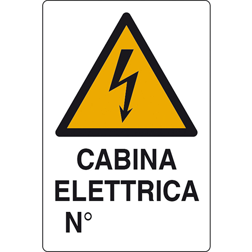 Cartello CABINA ELETTRICA N° Cartello CABINA ELETTRICA N°