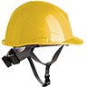 CASCO POLIETILENO CON BARBUQUEJO AMARILL