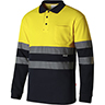 POLO ML HV GELB/BLAU GR M