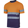 T-SHIRT HV ORANGE/BLAU GR M
