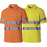 Kurzärmeliges Poloshirt mit Reflexionsstreifen