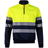 ZIP-SWEATSHIRT M/SEG. HS GELB/BLAU GR M