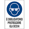 Cartello per segnalazione obbligo protezione occhi