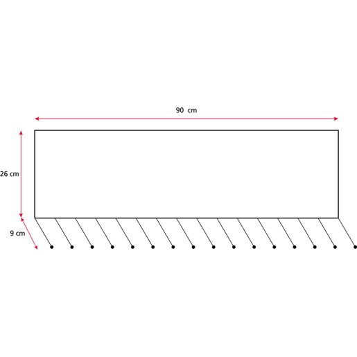 Technische Zeichnung von WANDAUSSTELLER FÜR SCHEIBENWISCHER 100