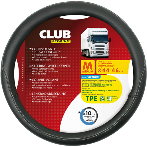 COUVRE VOLANT "CLUB" PREMIUM "M" 44/46CM