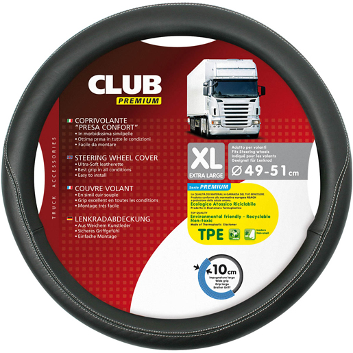 COUVRE VOLANT "CLUB"PREMIUM "XL" 49/51CM