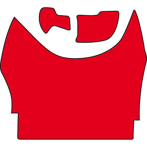 COUVRE-COFFRE DAF XF ROUGE