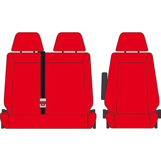BEZUG MERCEDES SPRINTER 2018 1+2 ROT BEZUG MERCEDES SPRINTER 2018 1+2 ROT