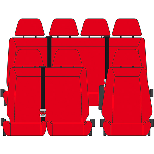 BEZUG MERCEDES SPRINTER 18 1+2+4 ROT BEZUG MERCEDES SPRINTER 18 1+2+4 ROT