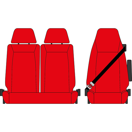 BEZUG DAF LF EURO 6 1+2 ROT BEZUG DAF LF EURO 6 1+2 ROT