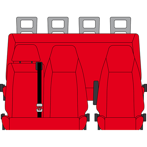 BEZUG RENAULT NEW MASTER 1+2+4 ROT BEZUG RENAULT NEW MASTER 1+2+4 ROT