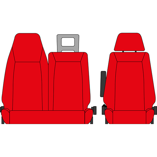 BEZUG MITS.CANTER FUSO 4 SERIE 1+2 ROT BEZUG MITS.CANTER FUSO 4 SERIE 1+2 ROT