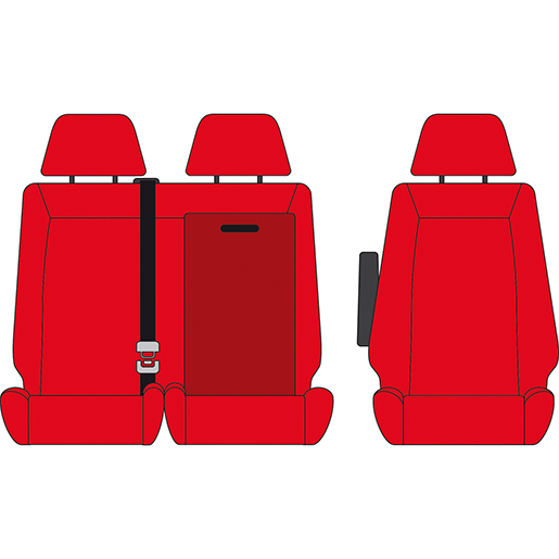 SITZBEZUG FORD TRANSIT CUSTOM 1+2 ROT SITZBEZUG FORD TRANSIT CUSTOM 1+2 ROT