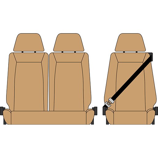 BEZUG EUROCARGO 2 SERIE 1+2 M/GURT BEIGE BEZUG EUROCARGO 2 SERIE 1+2 M/GURT BEIGE